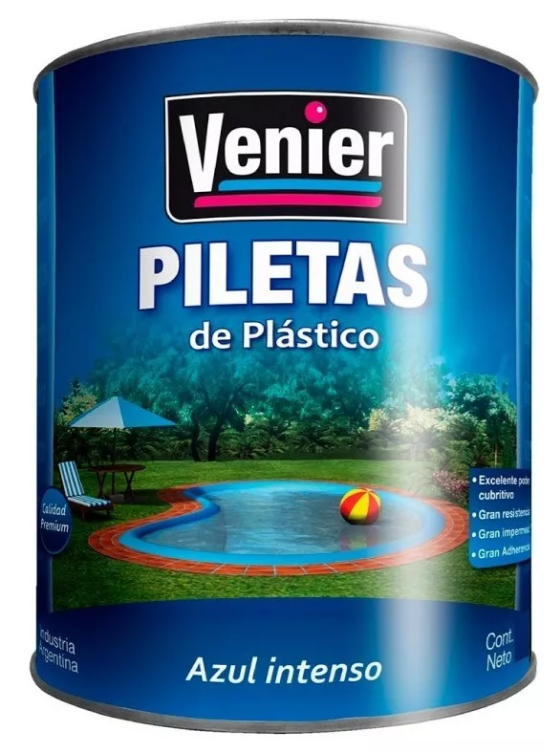 Venier pintura para piletas de plástico azul x 1 lt.