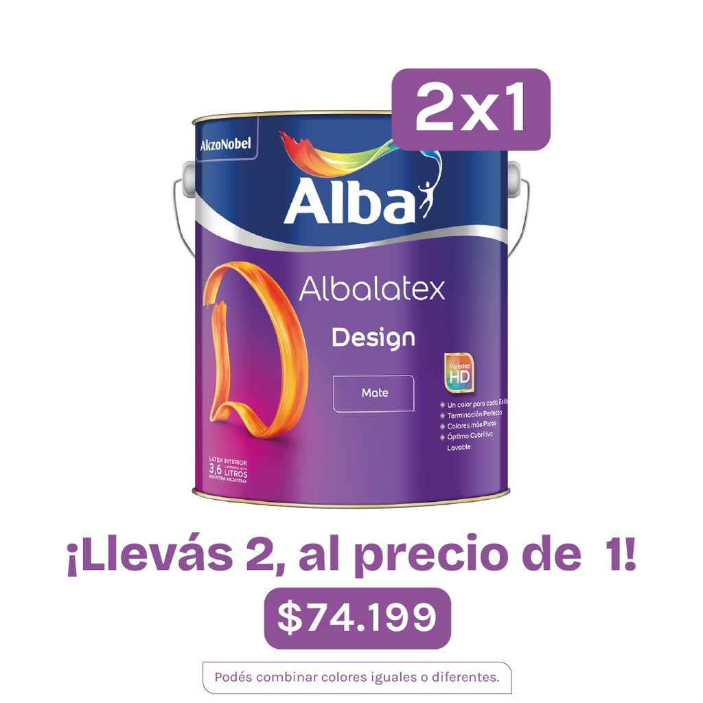 Albalatex design color x 4 lts.