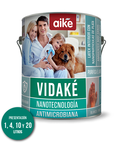 Vidake Látex Interior mate Blanco Línea Hogar 4 Lts.