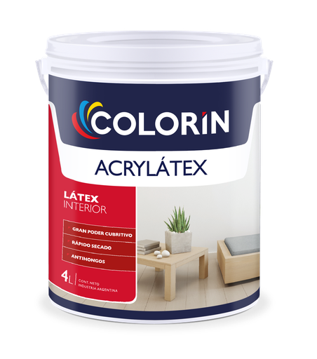 Acrylatex latex interior mate Blanco x 10 lts.