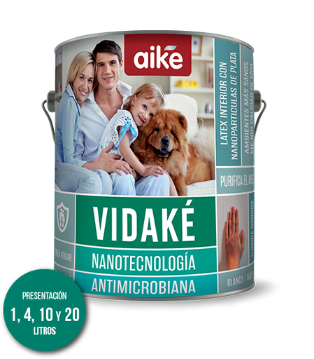 Vidake Latex Interior mate Blanco Línea Hogar 10 Lts.